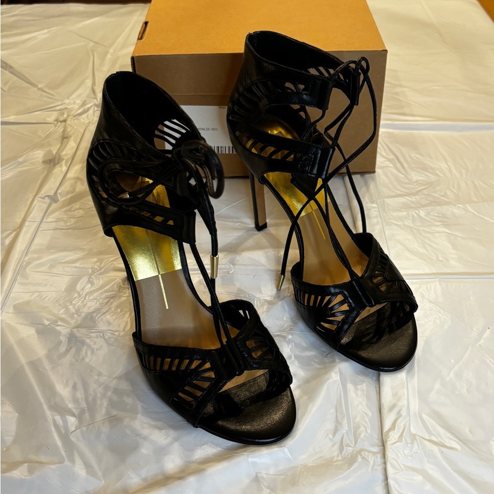 Dolce Vita Black Lace-Up Heels